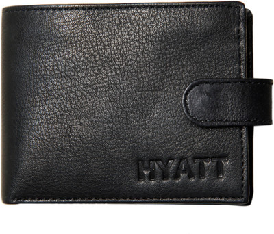 

HYATT Men Black Genuine Leather Wallet(10 Card Slots)