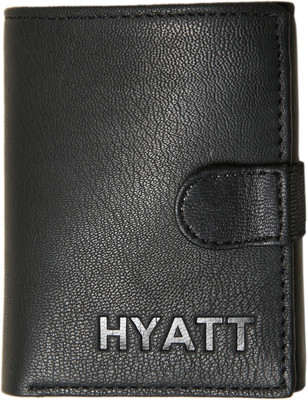 

HYATT Men Black Genuine Leather Wallet(7 Card Slots)