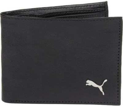 Puma men black genuine leather wallet clearance