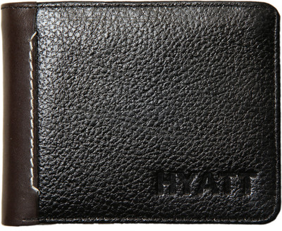 

HYATT Men Black Genuine Leather Wallet(9 Card Slots)