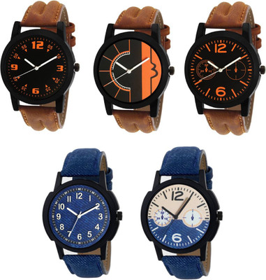 

Montres New Stylish And Attractive MO-70012 Set Of 5 For Men Watch - For Boys