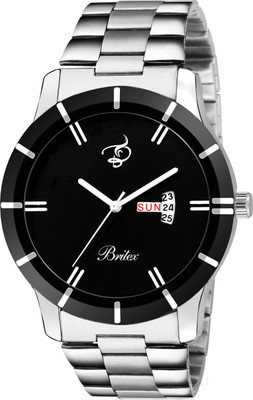 

Britex BT7059 Black Fox Day and Date Functioning Indian Made Metal Strap Watch - For Men