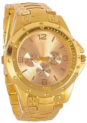 

Varni Retail Latest Designer Full Gold Metal Strap Gold Dial Boys Watch For Men Watch - For Men