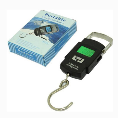 

AmtiQ 50kg Mini Portable LCD Electronic Digital Hanging Luggage Weighing Scale (Black) Weighing Scale(Black)