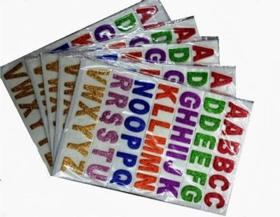 

OZ STORE ALPHABET GLITTER FORM STICKERS SET OF 5