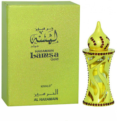 

Kivalo Ⓡ Haramain Pure Original Lamsa Gold Fragrance Perfume Oil (Attar) with Musk, Jasmine - 12 ml Floral Attar(Musk)