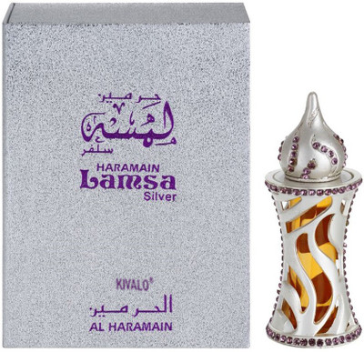 

Kivalo Ⓡ Haramain Pure Original Lamsa Silver Fragrance Perfume Oil (Attar) with Musk, Sandalwood - 12 ml Floral Attar(Musk)