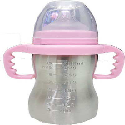 

babique Baby Thermal Insulation Stainless Steel Baby Feeding Bottle -290 ml (Pink) - 290 ml (Pink) - 290 ml(Pink)