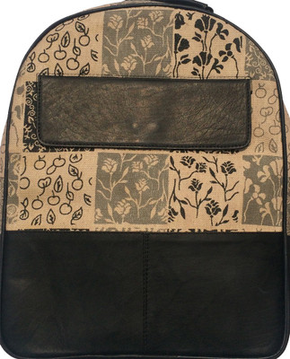 

Papercup Patch Print Backpack Backpack(Beige, 37 L)