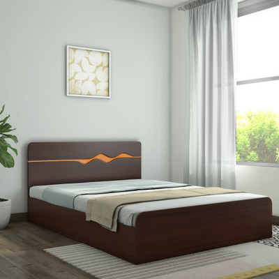 Hometown Swirl Engineered Wood Queen Box Bed(Finish Color - Denver Oak & Urban Teak, Delivery Condition - Knock Down) Hometown Swirl Engineered Wood Queen Box Bed(Finish Color - Denver Oak & Urban Teak, Delivery Condition - Knock Down)