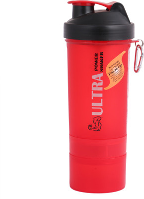 

STRONG GYM ACCESSORIES ULTRA SHAKER 600 ml Shaker(Pack of 1, Black, Yellow), Black;red