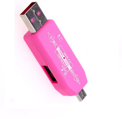 

Elegant Shopping OTG Smart Connector Kit/On The Go Kit/Micro SD Card Reader/OTG smart/Connector Kit for Mouse, Keyboard, TF Card Reader Compatible with all Smartphones Card Reader(Pink)