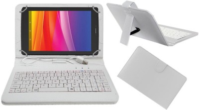 ACM Keyboard Case for Micromax Canvas Tab P702 7 inch(White, Cases with Holder, Pack of: 1)