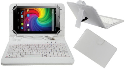 ACM Keyboard Case for Micromax Funbook Mini P410i(White, Cases with Holder)