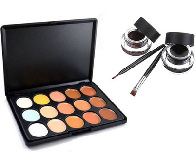 

TheTopNotch Eye Liner Black Brown and MN Contour Cream Series Concealer(Set of 2)