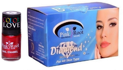 Pink Root Diamond Bleach 250g, Nail Paint 15ml(Set of 2)