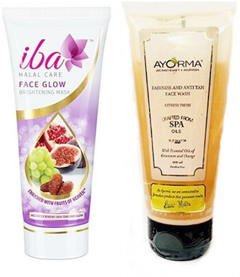 

iba halal Citrusy Fresh face wash and glow face mask(Set of 2)
