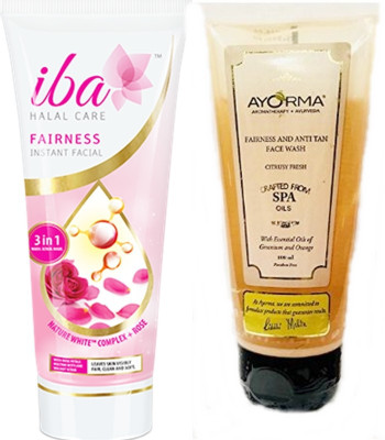 

iba halal citrus fresh face wash and instant facial combo(Set of 2)