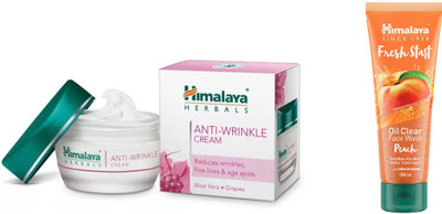 

Himalaya Anti Wrinkle Cream, Fresh Start Oil Clear peach Face Wash(Set of 2)