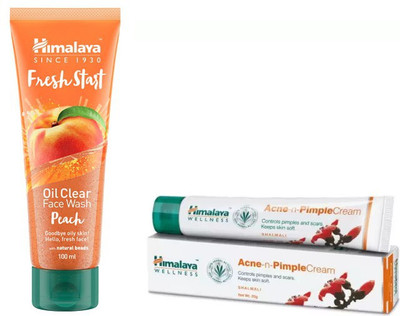 

Himalaya oil clear peach face wash, acne pimple cream(Set of 2)