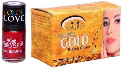 

Pink Root Gold Bleach 250g, Nail Paint 15ml(Set of 2)