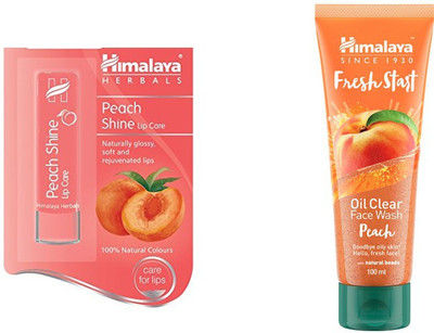 

Himalaya Fresh Start Oil Clear peach Face Wash, peach shin lip balm(Set of 2)