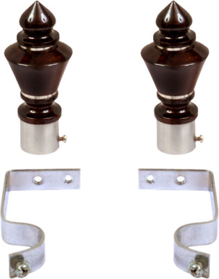 GROWNIX Brown Rod Rail Bracket Metal(Pack of 4)