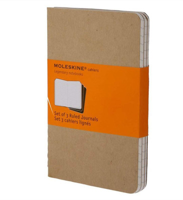 

Moleskine Regular Journal(Cahier, Brown, Pack of 3)