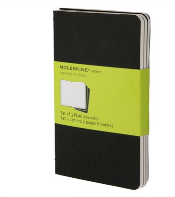 Moleskine Regular Journal(Cahier, Black, Pack of 3)