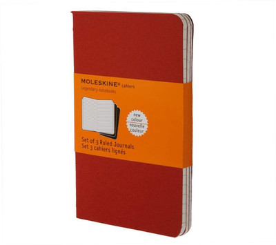 

Moleskine Regular Journal(Cahier, Red, Pack of 3)