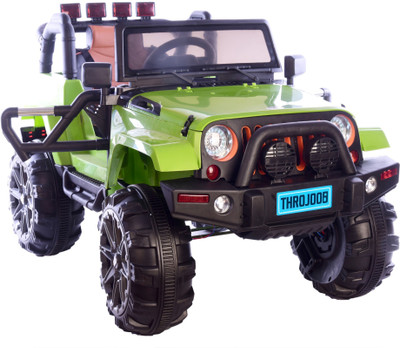 

Toy House Trooper Off Roader Rechargeable Jeep with remote for kids (2 to 7 yrs) Jeep Battery Operated Ride On(Green)