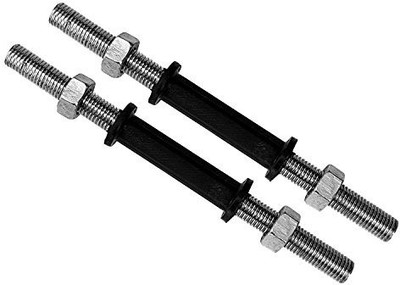 N.VCOMMUNICATION24X7 4 inch Steel Dumbbell Rod With Screw Adjustable Dumbbell (95 kg) Weight Lifting Bar(Silver)