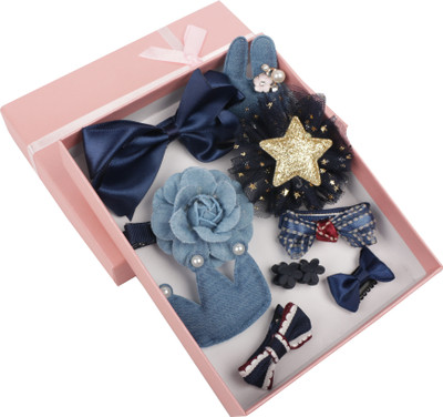 

Yellow Bee Blue Hair Clips Set Hair Accessory Set(Blue)