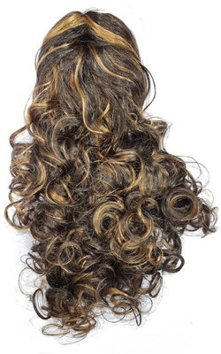 

Kabello Long Curly Synthetic Extension for Women And Girls ( Golden Highlighting) Hair Extension