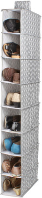 

HomeStorie Canvas Cloth Hanging Storage Wardrobe Organizer, 8 Shelves, Grey Shoe Organizer( )