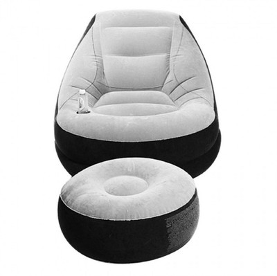 

Jilong Ottoman Chair Vinyl 1 Seater Inflatable Sofa Inflatable Sofa/ Chair(black)