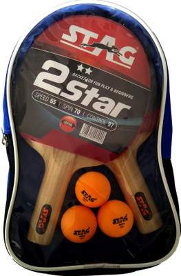 

Stag 2 Star ANYWHERE PlaySet WITH 4 Bats,1 NET,3 BALLS Table Tennis Kit