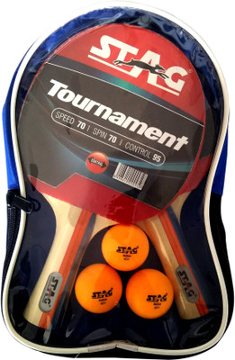 

Stag TOURNAMENT PLAYSET WITH 2 BATS , 3 SEAM BALLS Table Tennis Kit