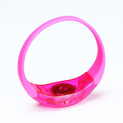 

XYDROZEN ™ Carnation - Sound Controlled Led Light Up Bracelet Glow Bangle Voice Flash Activated LED Front Light(Carnation), Pink