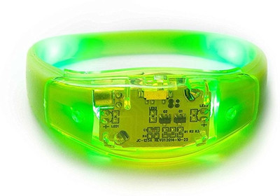 

XYDROZEN ™ Fern green - Fashion LED Light Up Bracelet Sound Controlled Voice Activated Glow Flash Bangle LED Front Light(Fern green)