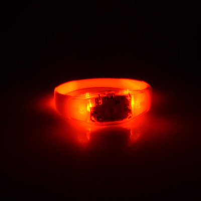 

XYDROZEN ™ Persian Orange - Voice Activated Sound Control Led Flashing Bracelet Bangle Wristband for Night Casual Use (A, Orange) LED Front Light(Persian Orange)