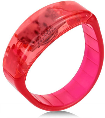 

XYDROZEN ® Raspberry - Sound Controlled Led Light Up Bracelet Glow Bangle Voice Flash Activated LED Front Light(Raspberry), Red