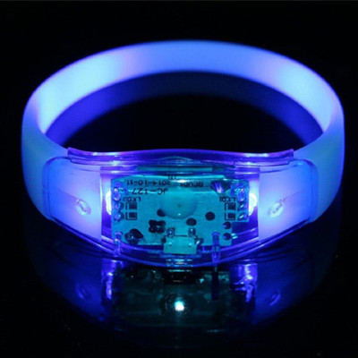 

XYDROZEN ® Marian blue - Party Bracelet Wristband With LED Flashing Light and Sound Sensor. Transparent LED Front Light(Marian blue)