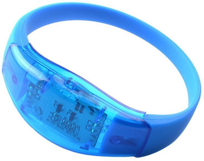 

XYDROZEN ® Carolina blue - Color: Blue Voice Activated Sound Control Led Intermittent Bracelet Band Night Club Main LED Front Light(Carolina blue)