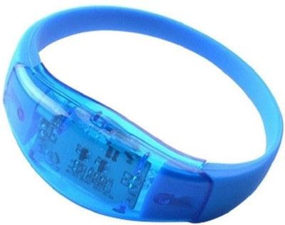 

XYDROZEN ™ Byzantine Blue - Sound Controlled Led Light Up Bracelet Glow Bangle Voice Flash Activated Unisex Plastic LED Front Light(Byzantine Blue)