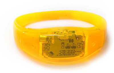 

XYDROZEN ™ Royal Yellow - Fashion LED Light Up Bracelet Sound Controlled Voice Activated Glow Flash Bangle LED Front Light(Royal Yellow)