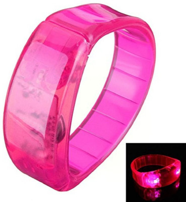 

XYDROZEN ® Dense Pink - Led Light Up Bangle Bracelet LED Wristband Voice Activated Stick for Party Concert Raves Club Carnival Festival LED Front Light(Dense Pink)