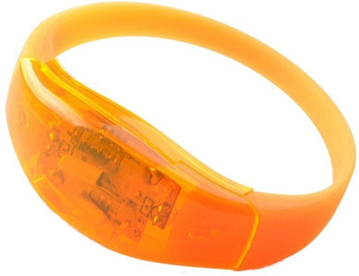 

XYDROZEN ™ Syracuse Orange - Color: Orange Voice Activated Sound Control Led Intermittent Bracelet Band Night Club Main LED Front Light(Syracuse Orange)
