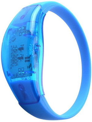 

XYDROZEN ® Cerulean - Sound Controlled LED Light Up Safey Waistband Plastic Sports Cycling Running Wrist Band Voice Flash Activated Bracelet LED Front Light(Cerulean), Blue