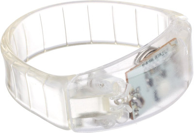 

XYDROZEN ® Ivory White - Oval Sound Activated Bracelets Wristbands LED Front Light(Ivory White)